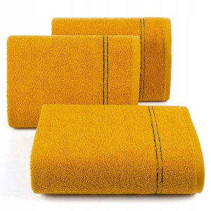 Ręcznik Bawełna Frotte Paski 50x90 Cm Musztardowy