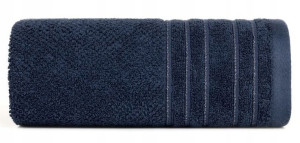 Ręcznik Bawełna Frotte Paski 70x140 Cm Granatowy