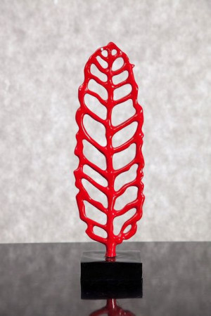 Figurka Dekoracyjna Czerwone Liść 12x9x41