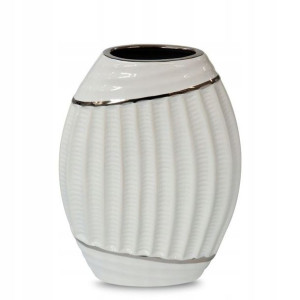 Wazon Dekoracyjny 20x7x27 Cm Biały