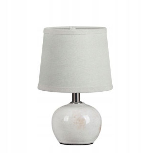 Stojąca Lampka Na Szafkę Komodę 15x22 Biała