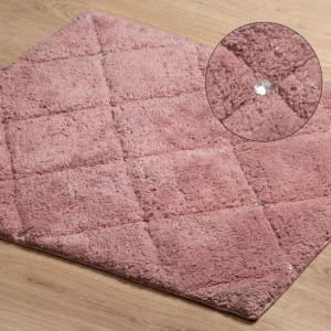 Dywanik Łazienkowy Glamour Bawełna 60x90 Różowy