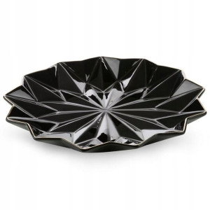 Patera Taca Talerz Dekoracyjny 33x33x4 Cm Czarny