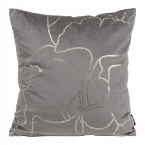 Poszewka Welur Velvet We Wzory 45x45 Cm Szara