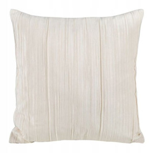 Poszewka W Pasy Welurowa Velvet 45x45 Cm Kremowy