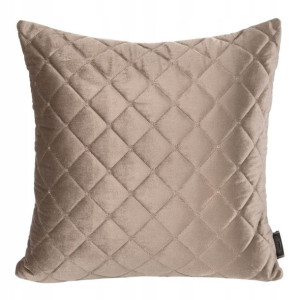 Poszewka Pikowana Welur Velvet 45x45 Cm Beżowa