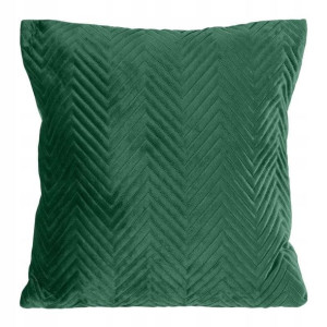 Pikowana Poszewka Welur Velvet 45x45 Cm Zielona