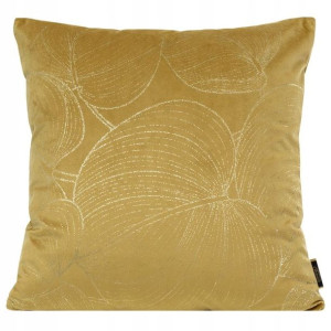Poszewka Welur Velvet Wzór 45x45 Cm Złota