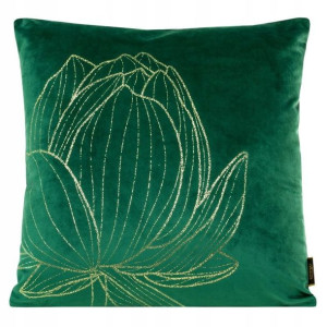 Poszewka Welur Velvet Wzór 45x45 Cm Zielona