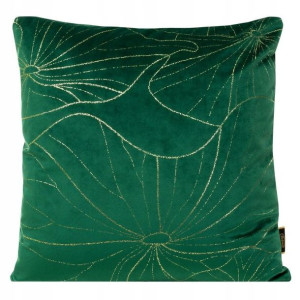 Poszewka Welur Velvet Wzór 45x45 Cm Zielona