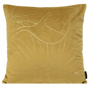 Poszewka Welur Velvet Wzór 45x45 Cm Złota