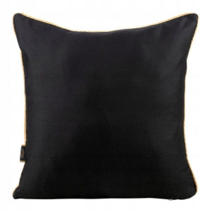 Poszewka Welur Velvet Lamówka 45x45 Cm Czarna