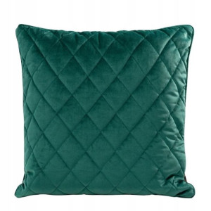 Poszewka Pikowana Welur Velvet 45x45 Cm Turkusowa