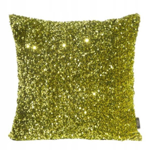 Poszewka Z Cekinami Glamour 45x45 Cm Zielona