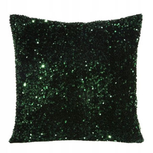 Poszewka Z Cekinami Glamour 45x45 Cm Zielona