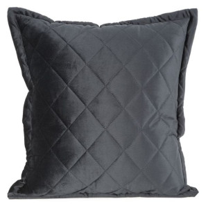 Poszewka Pikowana Welur Velvet 60x60 Cm Czarna