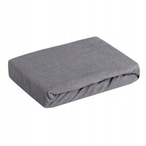 Prześcieradło FROTTE Z GUMKĄ 120x200 GRUBE SZARE