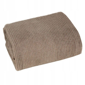 Gruby Koc Bawełniano-akrylowy 200X220 CIEMNOBEŻOWY