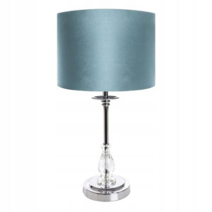 Lampa Lampka Nocna Glamour 30x53 Cm Niebieska