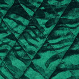 Narzuta Welur Velvet Geometryczna 230x260 Zielona