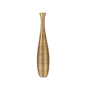 Wazon Wysoki Podłużny 15x15x75 Cm Złoty