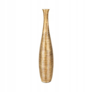 Wazon Wysoki Podłużny 19x19x91 Cm Złoty