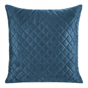 Poszewka Welurowa Velvet Pikowana 40x40 Cm Granat