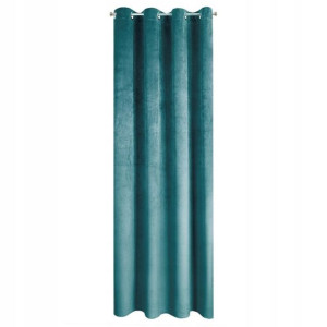 Zasłona gotowa velvet 140x250 gruba turkus welur