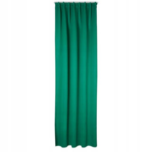Zasłona Gładka Gruba Na Taśmie 140x300 C.zielona