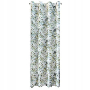 Borneo Biała Zasłona Welwetowa W Liście 140x250cm