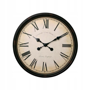 Zegar ścienny VINTAGE śr. 50 cm brązowy