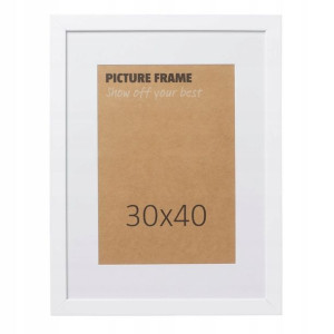 Ramka fotograficzna na zdjęcia biała 30x40