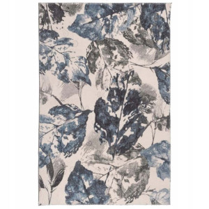 Dywan SUMMER liście szaro-granatowy 80 cm x 150 cm