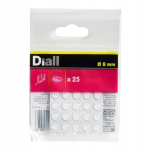 Odbojniki Diall 8 mm transparentne 25 szt.