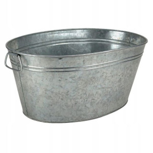 Cynkowa Balia z Uchwytami dł:55xszer:38xwys:25 cm