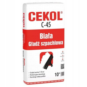 Biała gładź szpachlowa Cekol C-45 10 kg