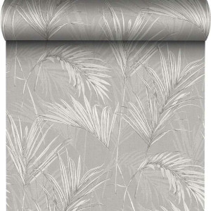 Tapeta PALM SPRINGS winylowa na flizelinie szara