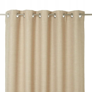 Zasłona zaciemniająca GoodHome Novan 140 x 260 cm kremowa