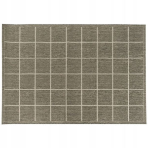 Dywan Outdoor kratka ciemno szary 160x230 cm