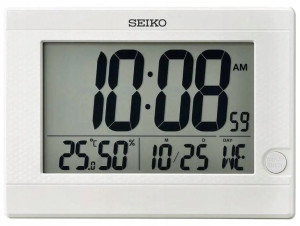 SEIKO Elektroniczny Zegar QHL089W Termometr