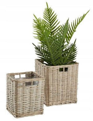 Donica doniczka H30/36 2szt zestaw wiklinowa rattan