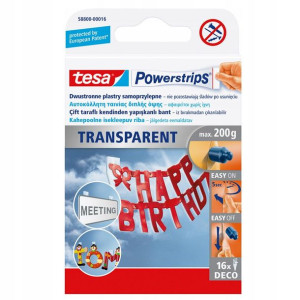 Tesa Plastry dekoracyjne Power Strips 16 sztuk