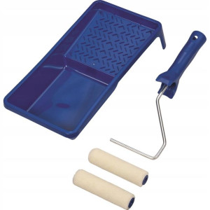 LUX-TOOLS Zestaw wałek welurowy 10 cm + uchwyt + kuweta