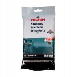 Nigrin Ściereczki nawilżone do cockpitu 20 sztuk