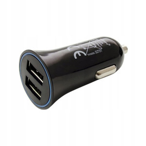 DPM Ładowarka samochodowa 2xUSB, 2,1 A czarna