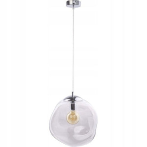 TK Lighting Lampa wisząca SOL chrom transparentna 1x60W E27