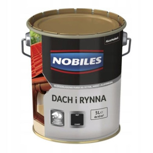 Emalia Nobiles Dach i Rynna czarna 5 l