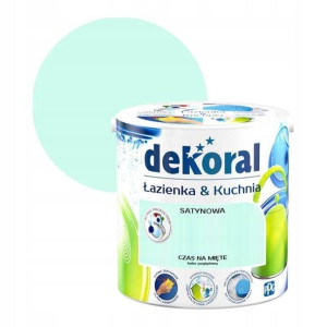 Farba satynowa Dekoral Łazienka i Kuchnia czas na mięte 2,5 l