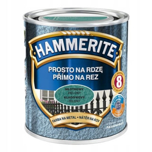 Farba do metalu Hammerite Prosto Na Rdzę młotkowy zielony 0,7 l