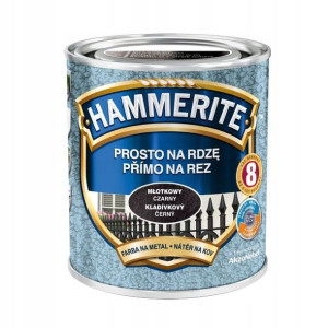 Farba do metalu Hammerite Prosto Na Rdzę młotkowy srebrnoszary 0,25 l